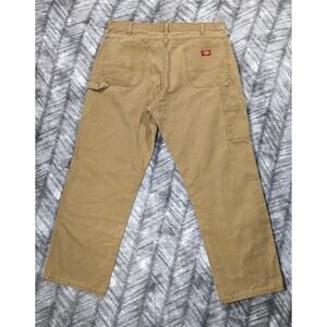 Dickies Carpenter Pants Mens 36 x 31 Brown Duck Canvas Pants Baggy Distressed